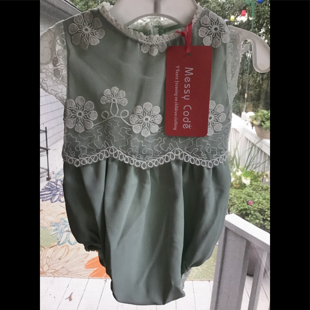 NWT Messy Code baby girls Onsie size 0-3 months